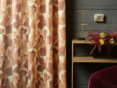 Saum Viebahn Vorhangstoff Elegance Ginko 1